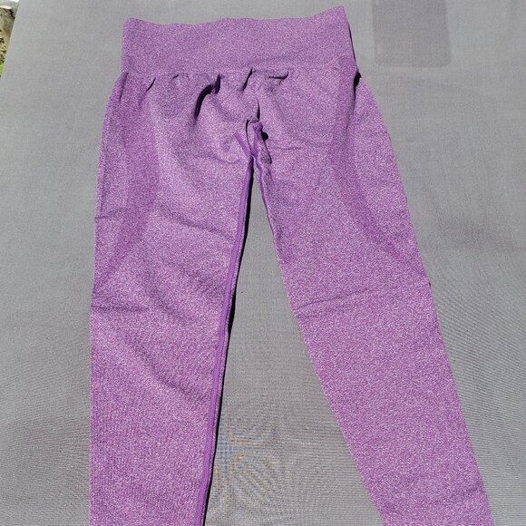Seamless Leggings Smile Contour High Waist Workout Gym Yoga Pants Purple NWT M - Picture 5 of 7